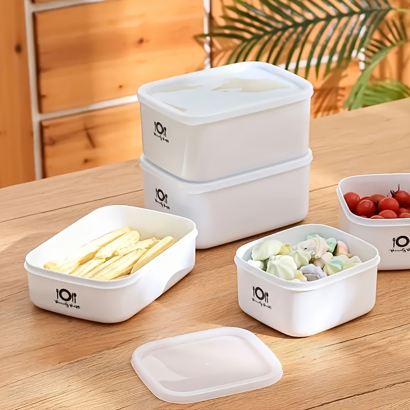 Bento Box - กล่องอาหารกลางวันพลาสติกทรงสี่เหลี่ยมสำหรับใส่อาหาร เกรดอาหาร พร้อมฝาปิด ปิดสนิท เก็บรักษาอาหารได้ดี เหมาะสำหรับนักเรียน