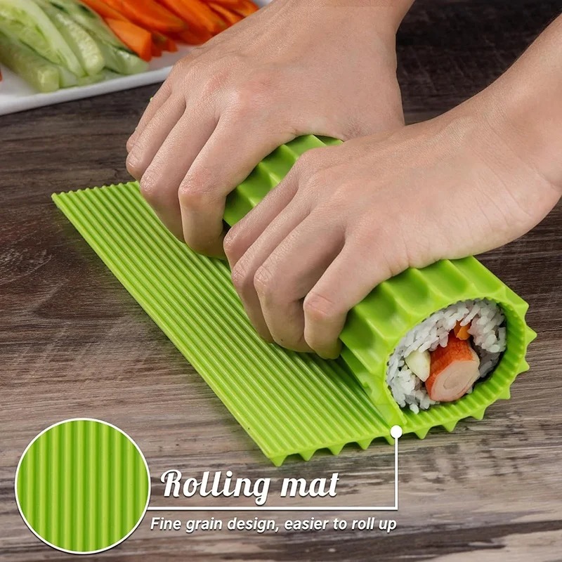 ซิลิโคนม้วนมือซูชิ Rolling ผ้า - Sushi Making Kit บทวิจารณ์และราคา