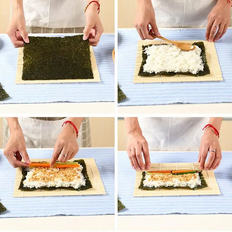 DIY ไม้ไผ่ซูชิ Maker Rolling M - Sushi Making Kit บทวิจารณ์และราคา